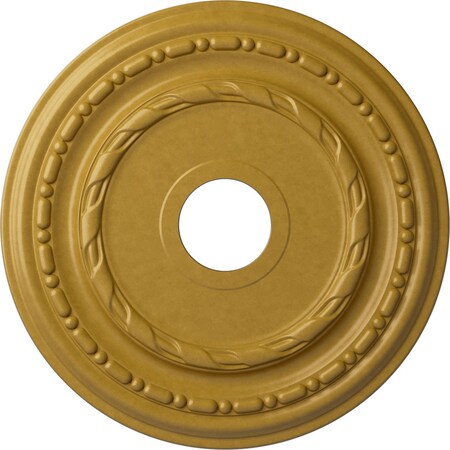 Ekena Millwork Dublin Ceiling Medallion (Canopies up to 5 1/8"), 17 7/8"OD x 3 5/8"ID x 1 1/4"P, Iridescent Gold CM17DUIGS